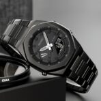 SKEIME 1816 Dual Time Show Watch For Men - Full Black - Image 2