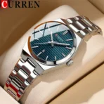 Curren 8439 Watch For Women – Sliver Chain and Blue Dial - Image 2