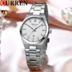 Curren 8439 Watch For Women – Sliver Chain and  White Dial