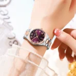 Curren 9095 Watch For Women – Rose Purple - Image 2