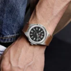 Naviforce 9233 Leather Wrist Watch For Men-Brown Black - Image 2