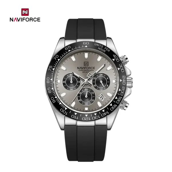Naviforce 8054 Original Watch For Men – Black Gray