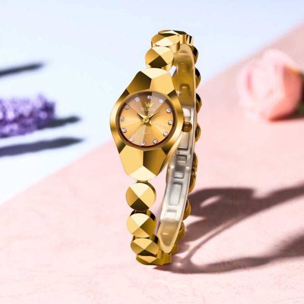 OLEVS 7007 Watch For Women – Full Golden (Chain& Dial)