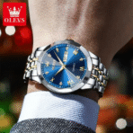 OLEVS 9931 Original Men Watches Golden Blue - Image 3