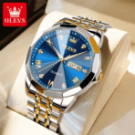 OLEVS 9931 Original Men Watches Golden Blue