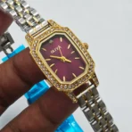 Orginal Oliya 6810 Watch For Woman Watch Golden Silver and Red - Image 2
