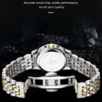 Olevs 3620 Watch For Men – Golden silver and  Blue - Image 2