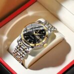 Poedagor 936 Original watch Golden Silver and Black Dial
