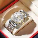 Poedagor 936 Original watch Golden Silver and White dial
