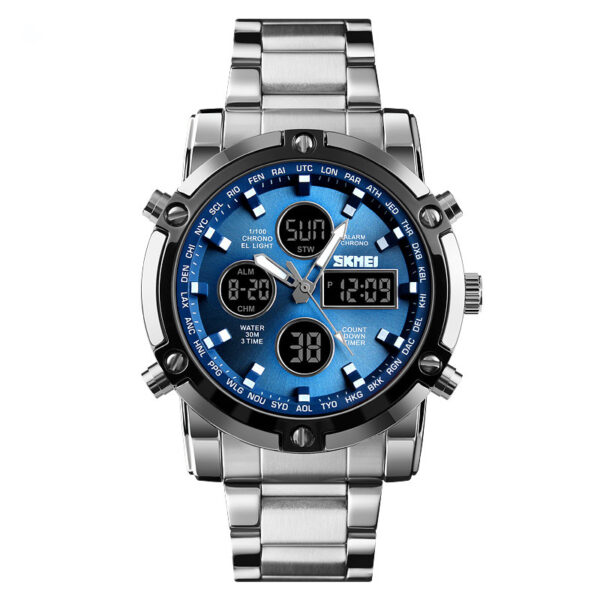 Skmei 1389 Watch For Men – Silver Blue