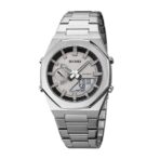SKEIME 1816 Dual Time Show Watch For Men - White