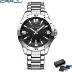 CRRJU 5003 Watch for Men - Silver Black