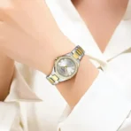 CURREN 9100 Ladies Watch - Silver Gold White - Image 2