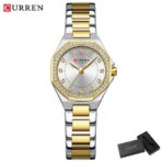 CURREN 9100 Ladies Watch - Silver Gold White