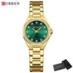 CURREN 9100 Ladies Watch-Gold Green