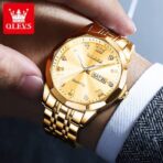OLEVS 9931 Original Men Watch Full Golden (Chain&Dial) - Image 2