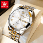 OLEVS 9931 Original Men Watch Golden White
