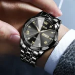 OLEVS 9931 Mens Original Watch Full Black (Chain&Dial) - Image 2