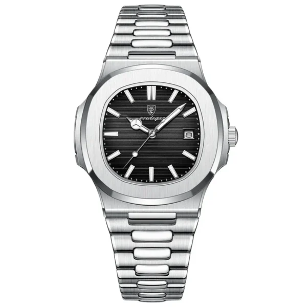 Orginal Poedagar 613 Watch For Mens-Silver and Black