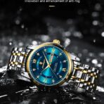 Poedagor 936 Original watch Golden Silver and Blue Dial - Image 2