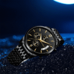 POEDAGHAR 814 Men Original Watch Full Black - Image 2