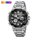 SKMEI 2210 Luxury Dual Time Display Digital Mens Watch - Sliver