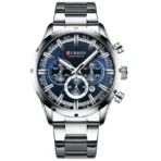 Curren 8355 Watch For Men - Silver Blue