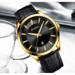 Curren 8365 Gold Black Watch For Men - Image 4