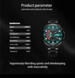 Curren 8402 OriginalWatch for Men – Rose Gold Green