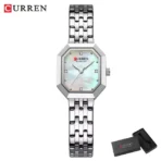 Curren 9108 Ladies Watch - Silver White