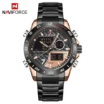Naviforce 9171 Watch  For Men- Black Gold - Image 3