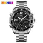 SKMEI 1649 Digital Analog Watch For Men-Silver