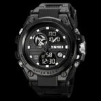 SKMEI 2031 Multifunction Dual Time Chrono Date Quartz Watch-Black