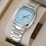 SKMEI 2420 Watch For Men-Silver Blue - Image 2