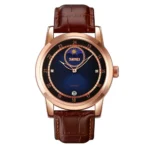 SKMEI 9300 Watch  For Leather Men-Blue Moon Choclete Belt