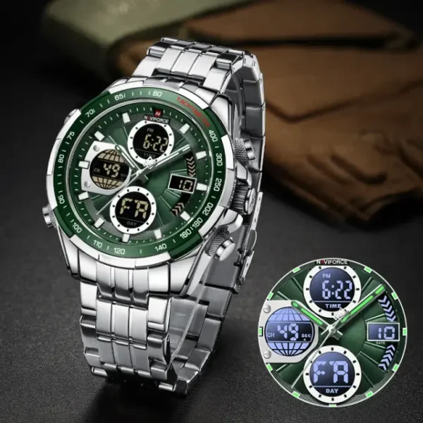 Naviforce 9197 Watch  For Men - Green