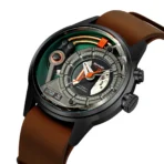 SKMEI 2333 Watch for Men-Brown Leather - Image 2