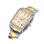 SKMEI 2339 Chronograph Watch For Men-GoldenSilver White Dial - Image 2