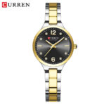 CURREN 9105 Orginal Watch For Women-Silver Golden Black