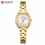 Curren 9112 Orginal Watch For Woman-Golden White - Image 3