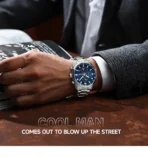 Curren 8445 Orginal Watch For Men-Silver Blue - Image 2