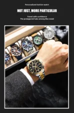 Curren 8445 Orginal Watch For Men-Golden Silver Black - Image 2