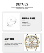 Curren 8445 Orginal Watch For Men-Golden Silver White - Image 2