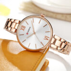 CURREN 9017 Orginal Watch For Women-Rose White - Image 2