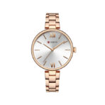 CURREN 9017 Orginal Watch For Women-Rose White