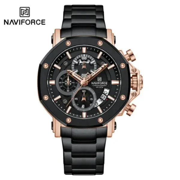 Naviforce 8065 Watch For Men-Black Rose