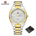 Naviforce NF9218 – Gold White Men’s Stainless Steel Quartz Watch
