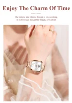 Poedagar 783 WAtch For Women – Rose White - Image 2