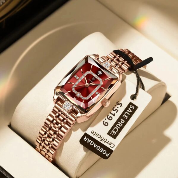 Poedagar785 Orginal Watch For Woman-Rose Red
