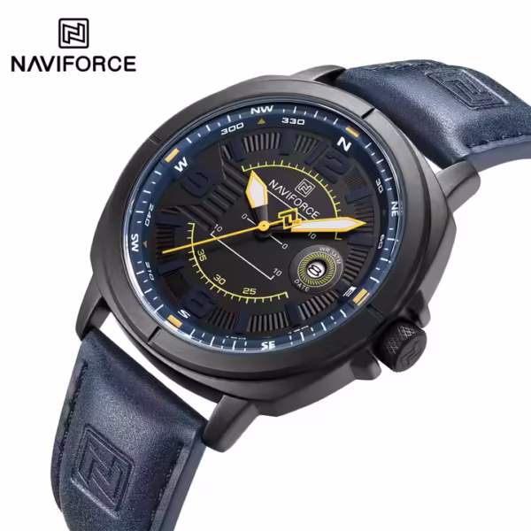 Naviforce 8078 Watch For Men-Blue Dial